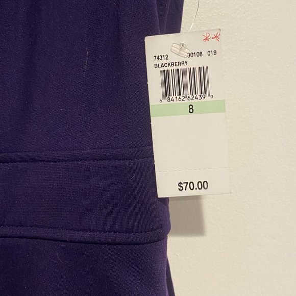 Spense Peplum Waist Dress, Solid Purple, Size 8 - NWT - Picture 10 of 13